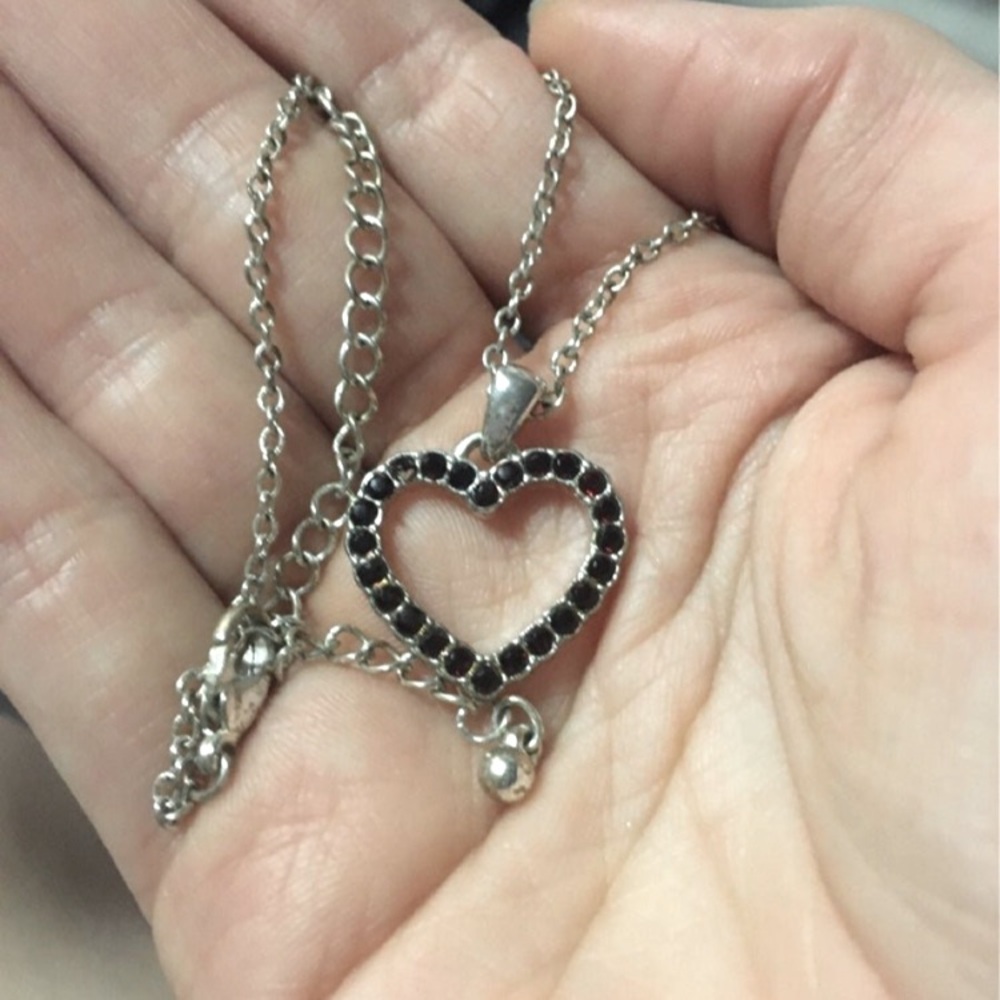 Heart Pendant Necklace garnet, women’s jewelry